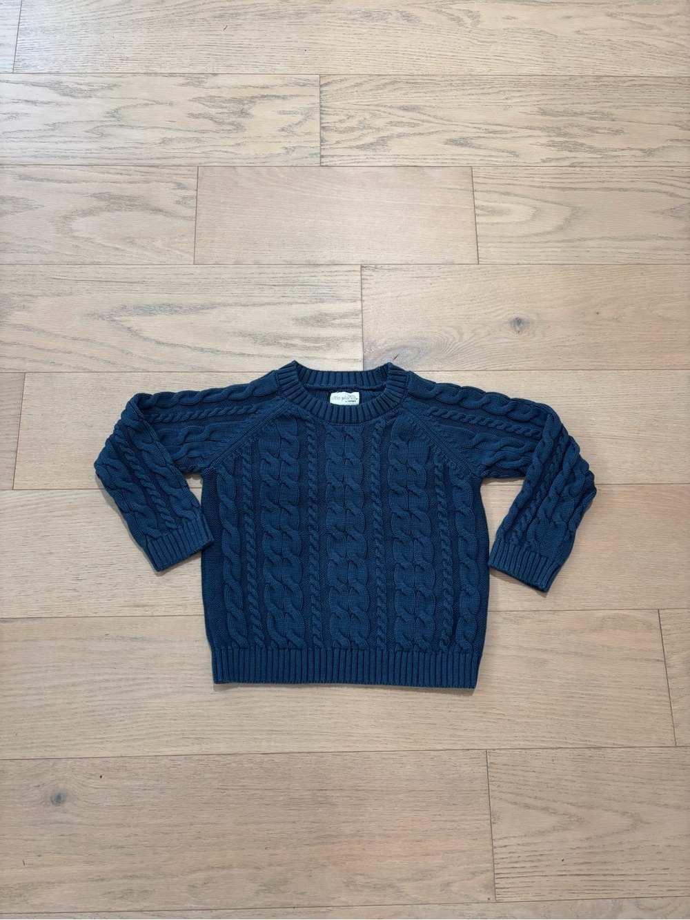 Little planet by Carter’s navy cable chunky sweater, size 4T